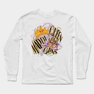 Queen of Mardi Gras Long Sleeve T-Shirt